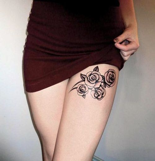 tatuaże damskie delikatne róże