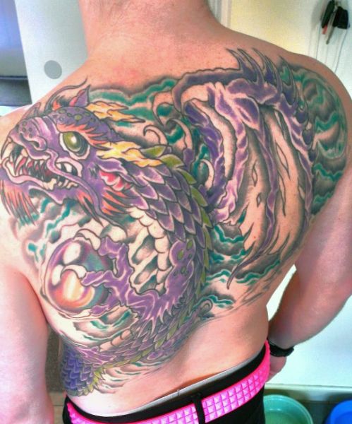 dragon tattoo for men on back
