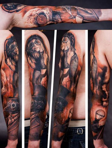 tatuaże męskie na ramię 3d